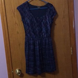 Blue patterned dress